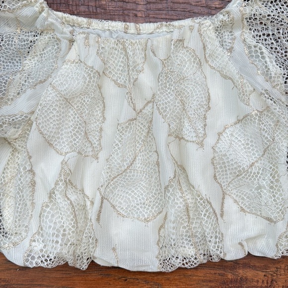 Zara Girls Shimmery Lace Crop Top, size 8 - Picture 2 of 7